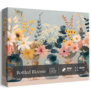 Puzzle de puzzle des fleurs en bouteille 1000 pièces